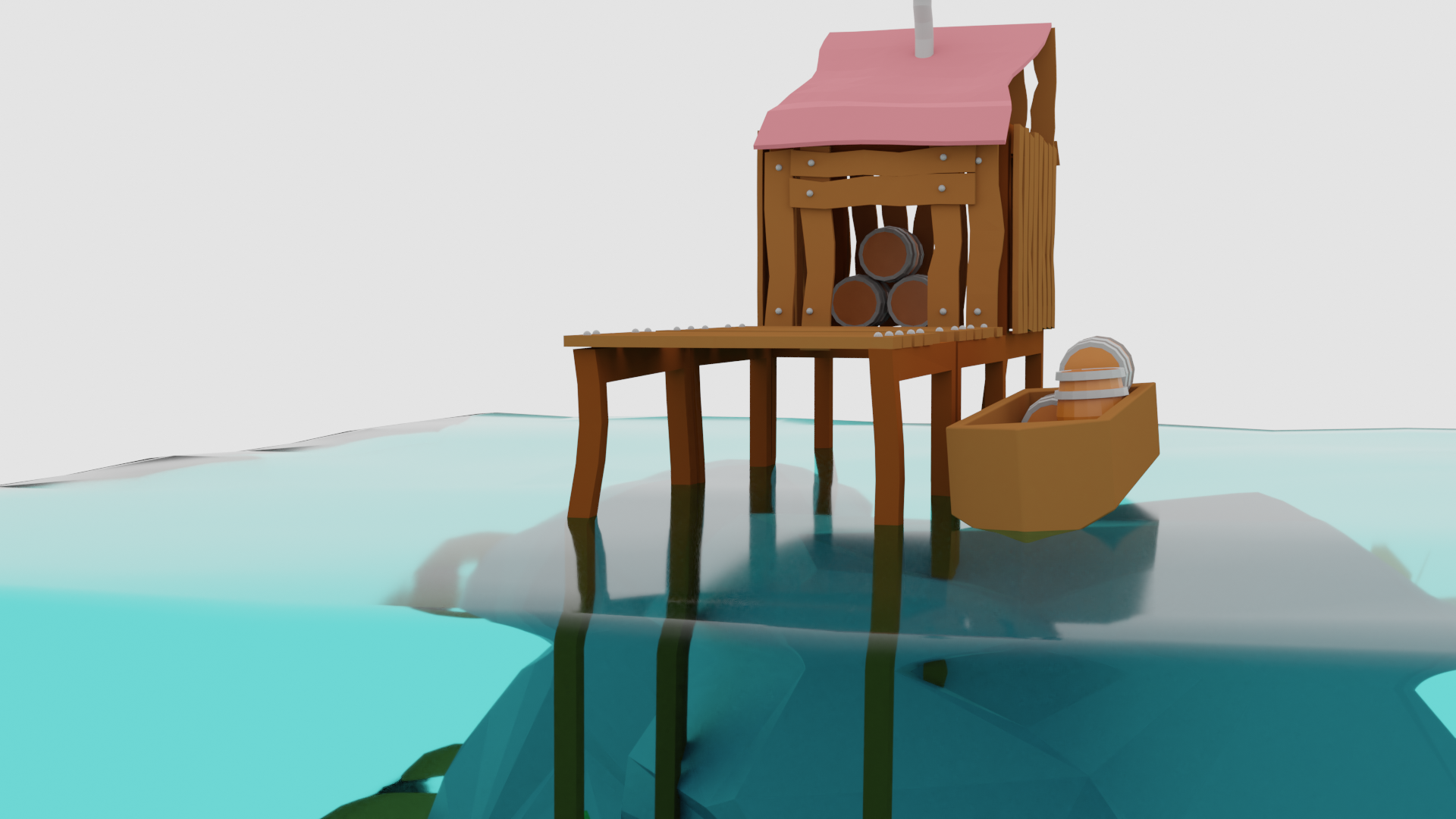Low Poly Sea-House preview image 2
